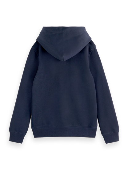 Scotch & Soda Boys Regular Fit Logo Badge Hoodie_ 179471