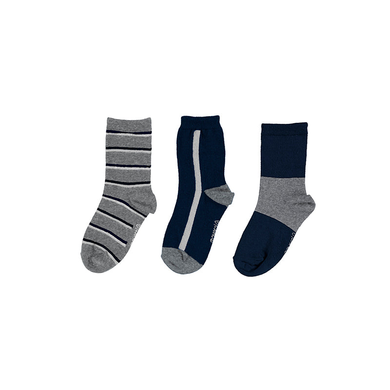 Mayoral Boys 3 - Pair Striped Socks Set 10134-65