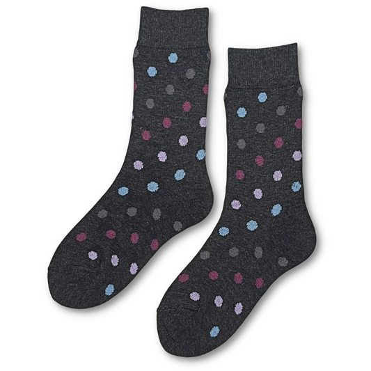 Vannucci Boys Polka Dot Grey Socks _SS1221