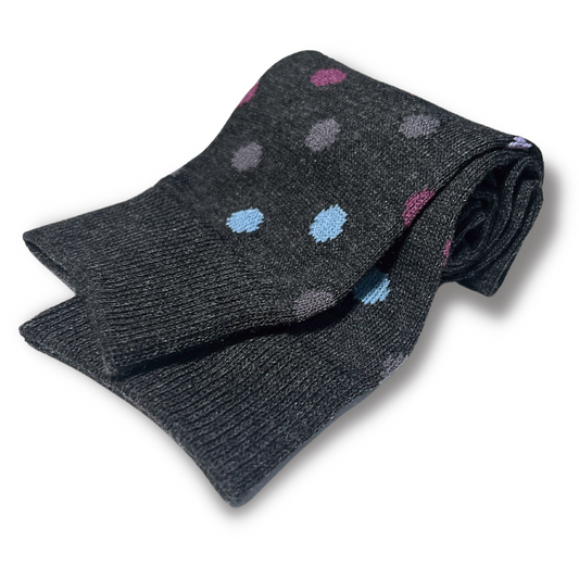 Vannucci Boys Polka Dot Grey Socks _SS1221