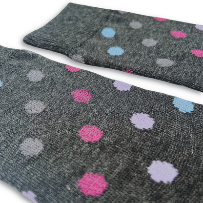 Vannucci Boys Polka Dot Grey Socks _SS1221
