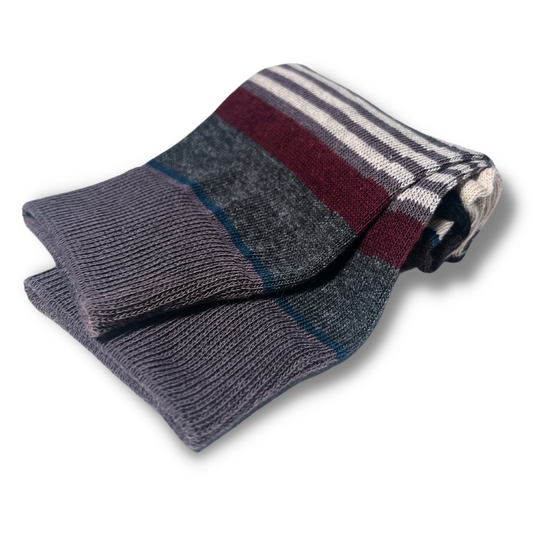 Vannucci Boys Striped Black/Grey Socks _SS1203