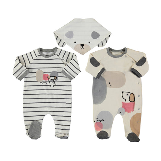 Mayoral Baby 2 Pcs Romper And Bib set 2686-49