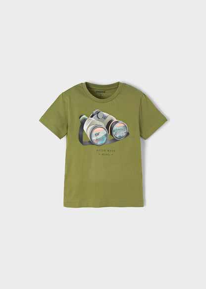 Mayoral Mini T-Shirt w/ Binoculars_ Green 3018-83