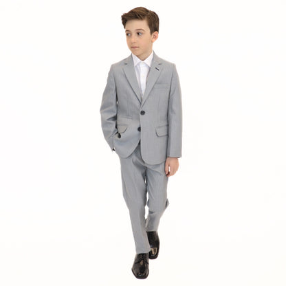 Leo & Zachary Boys Slim Cooled Basket Weave Suit