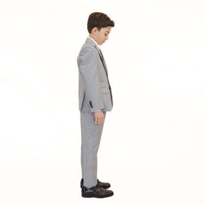 Leo & Zachary Boys Slim Cooled Basket Weave Suit
