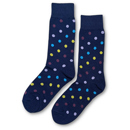 Vannucci Boys Polka Dot Blue Socks _SS1221