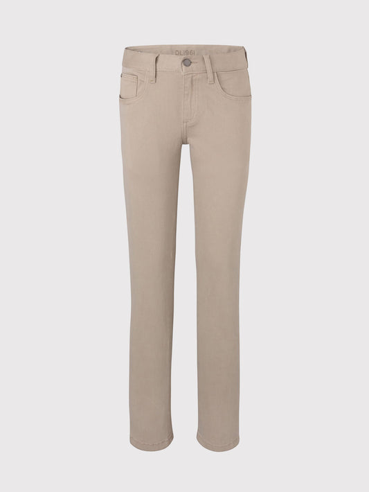 DL1961 Boys Brady Slim Beige Cotton Pants_ 4040