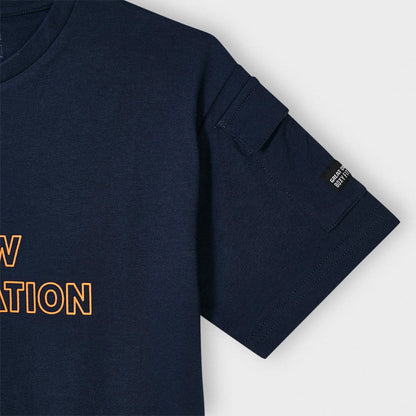 Nukutavake Boys Navy Rules T-Shirt