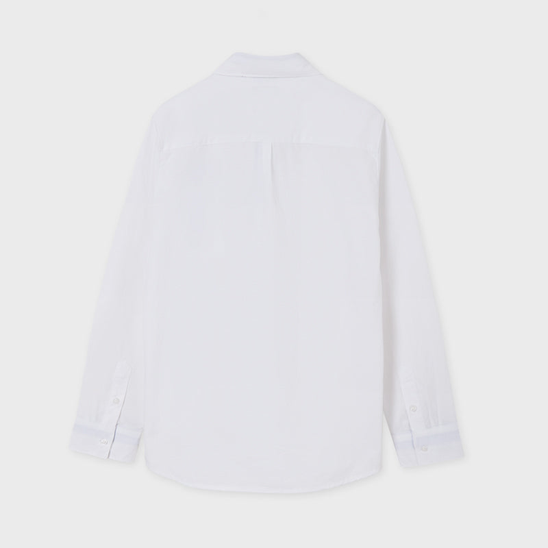 Nukutavake Boys White Contrast Dress Shirt