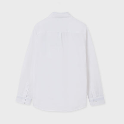 Nukutavake Boys White Contrast Dress Shirt