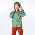 Deux Par Deux Fleece Hoodie w/Pattern _Green E20S74 - 330 - NorthBoys