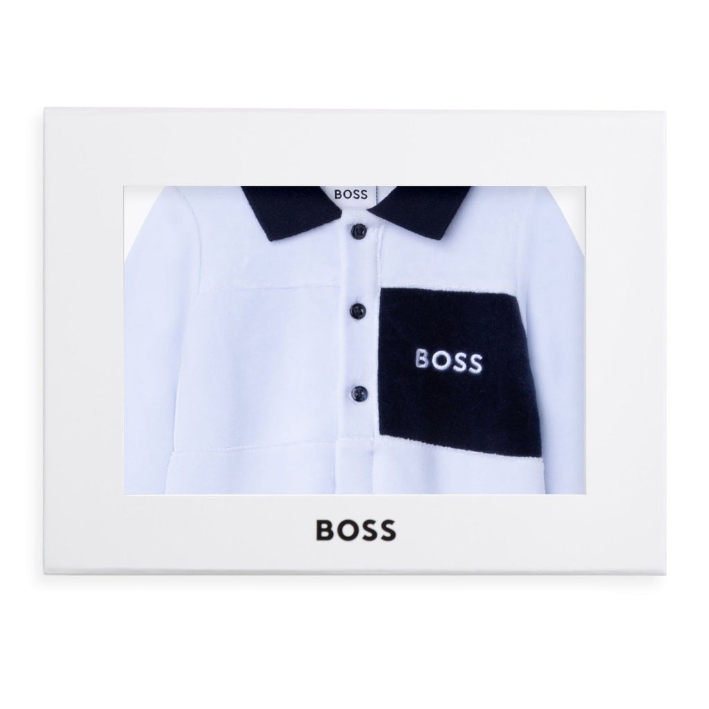 Hugo Boss Baby Polo Velour Sleeper_Blue J97195 - NorthBoys