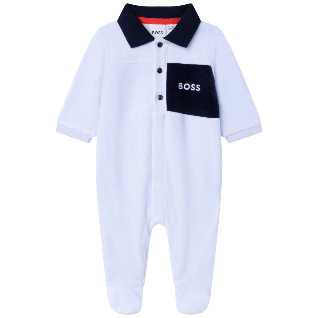 Hugo Boss Baby Polo Velour Sleeper_Blue J97195 - NorthBoys
