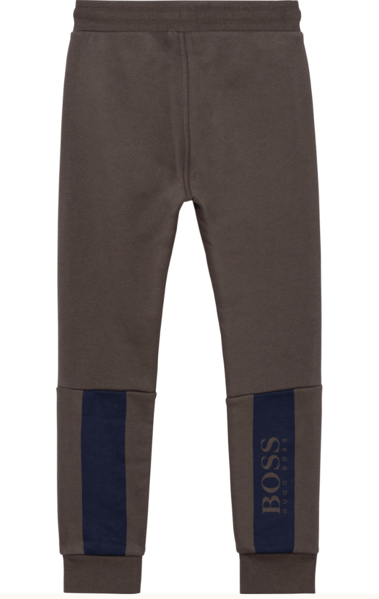 Hugo Boss Boys Classic Khaki Sweatpants With Logo J24722 - NorthBoys