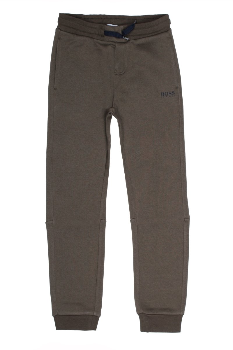 Hugo Boss Boys Classic Khaki Sweatpants With Logo J24722 - NorthBoys