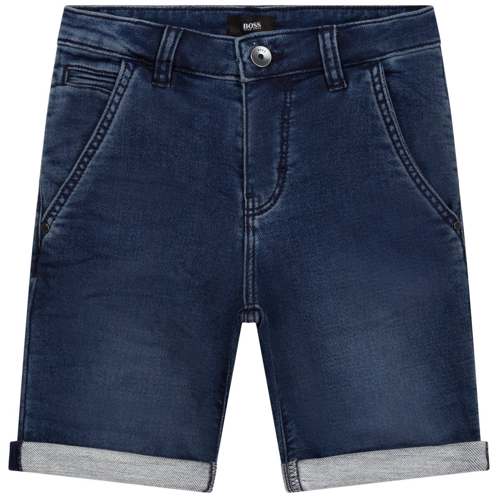 Hugo Boss Boys Denim Bermuda Shorts_ Stone J24743 - Z07 - NorthBoys