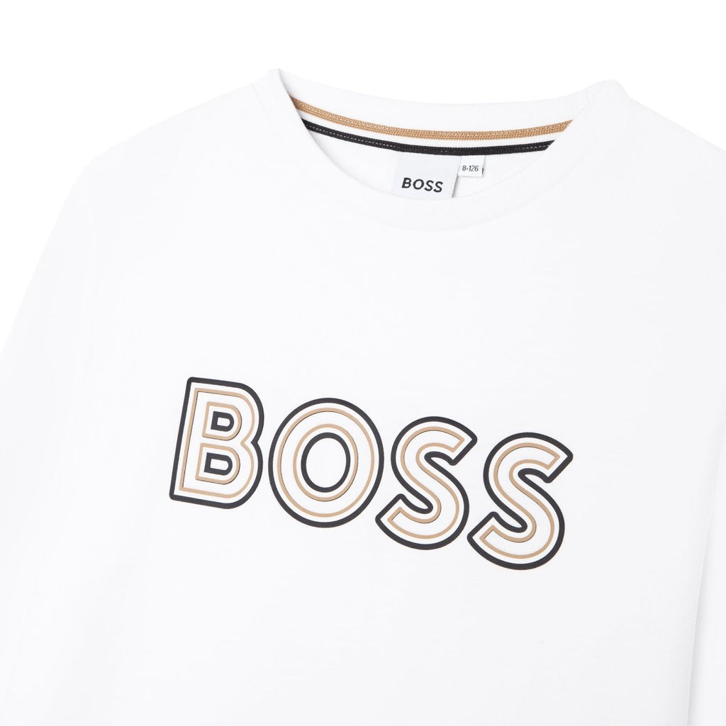 Hugo Boss Boys L/S Shirt w/Logo _White J25M17 - 10B - NorthBoys