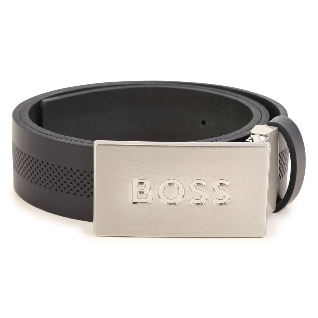 Hugo Boss Boys Navy Belt w/Metal Buckle & Logo _Navy J20395 - 849 - NorthBoys