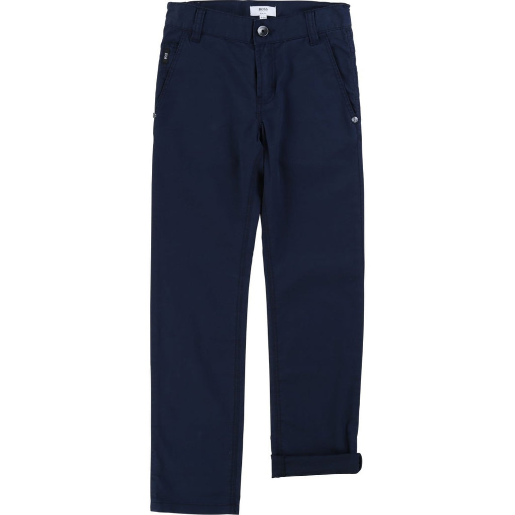 Hugo Boss Boys Navy Cotton Pant - NorthBoys