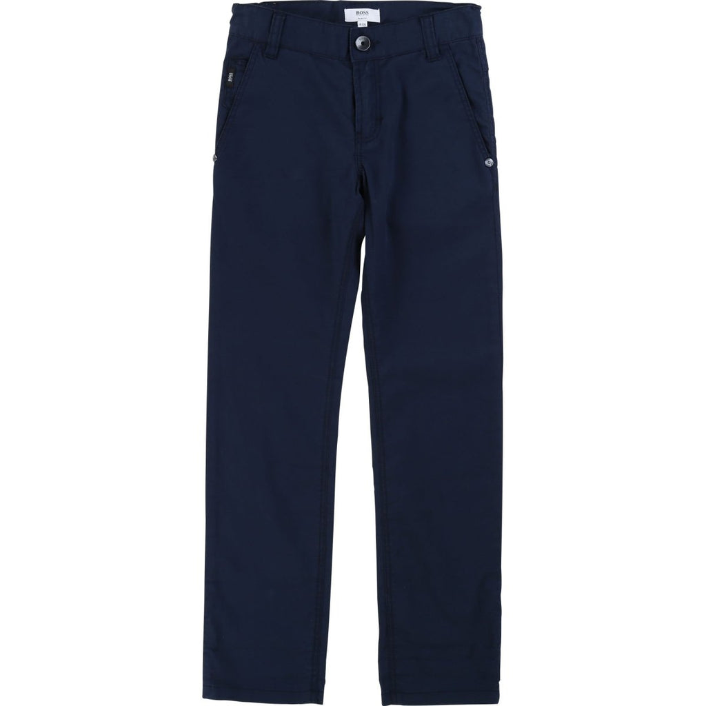 Hugo Boss Boys Navy Cotton Pant - NorthBoys