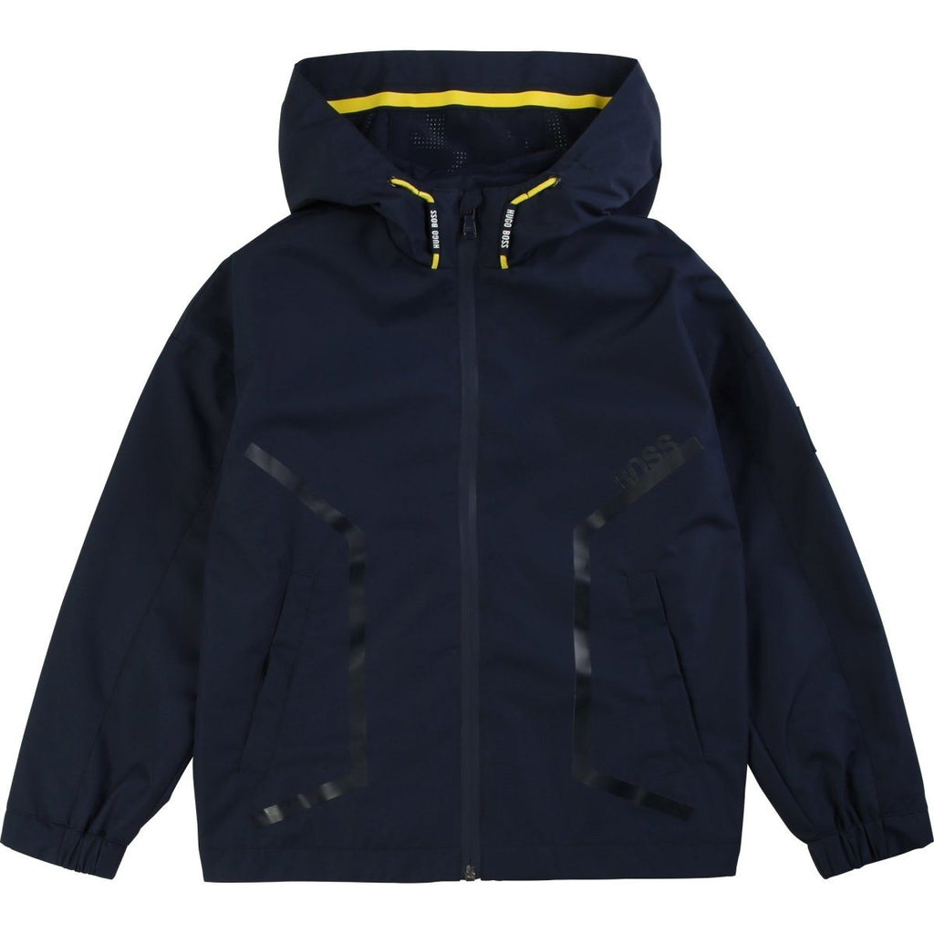 Hugo Boss Boys Navy Hooded Windbreaker - NorthBoys