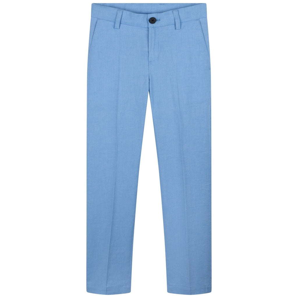 Hugo Boss Boys Oxford 2 Piece Slim Suit_ Pale Blue J26465/J24767-784-NorthBoys