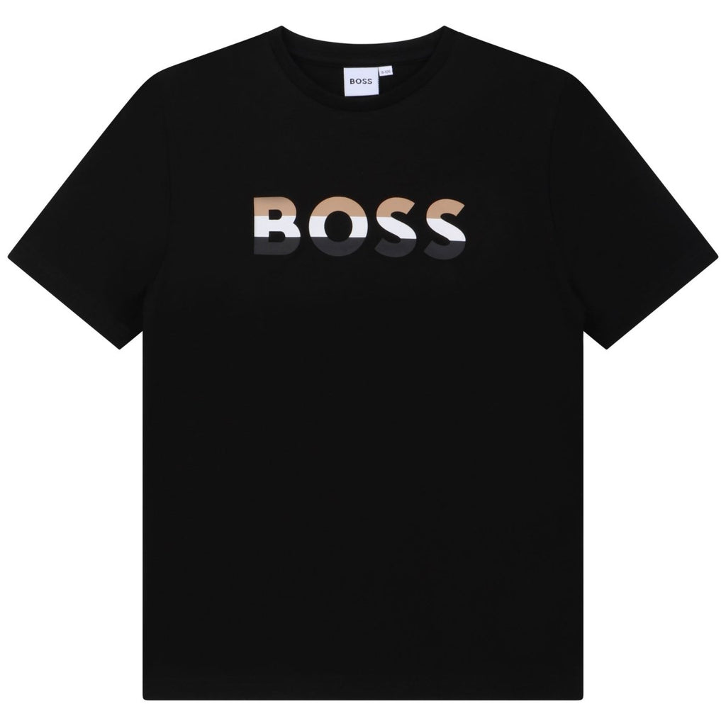 Hugo Boss Boys S/S Shirt w/Logo _Black J25M25 - 09B - NorthBoys