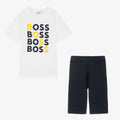 Hugo Boss Boys T-Shirt and Shorts Set _Navy J28094 - NorthBoys