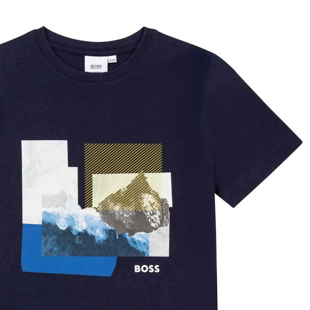 Hugo Boss Boys T-Shirt w/Iceberg_ Navy J25N35 - 849 - NorthBoys