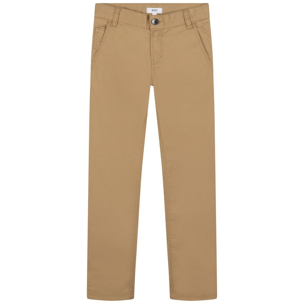 Hugo Boss Boys Twill Pants_ Stone J24763 - 262 - NorthBoys