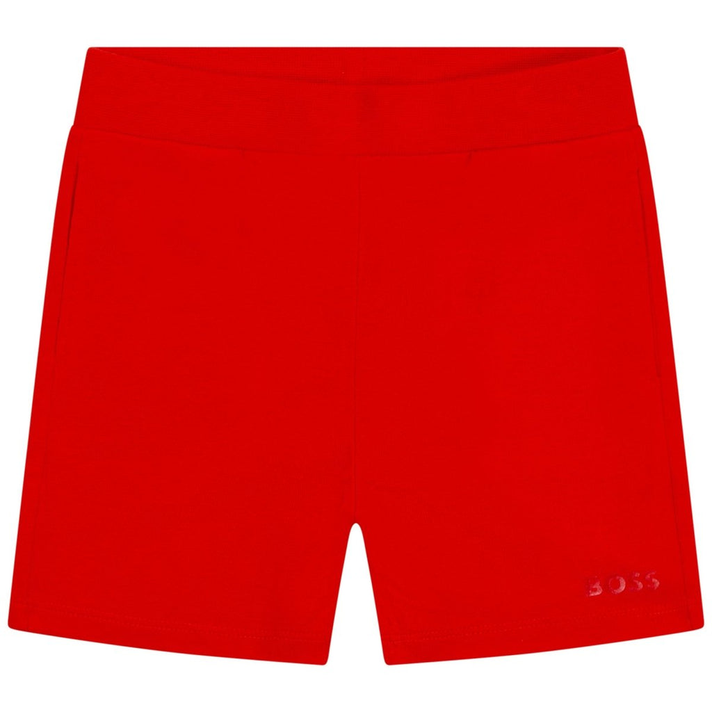 Hugo Boss Toddler T-Shirt & Short Set_ Bright Red J08058 - 992 - NorthBoys