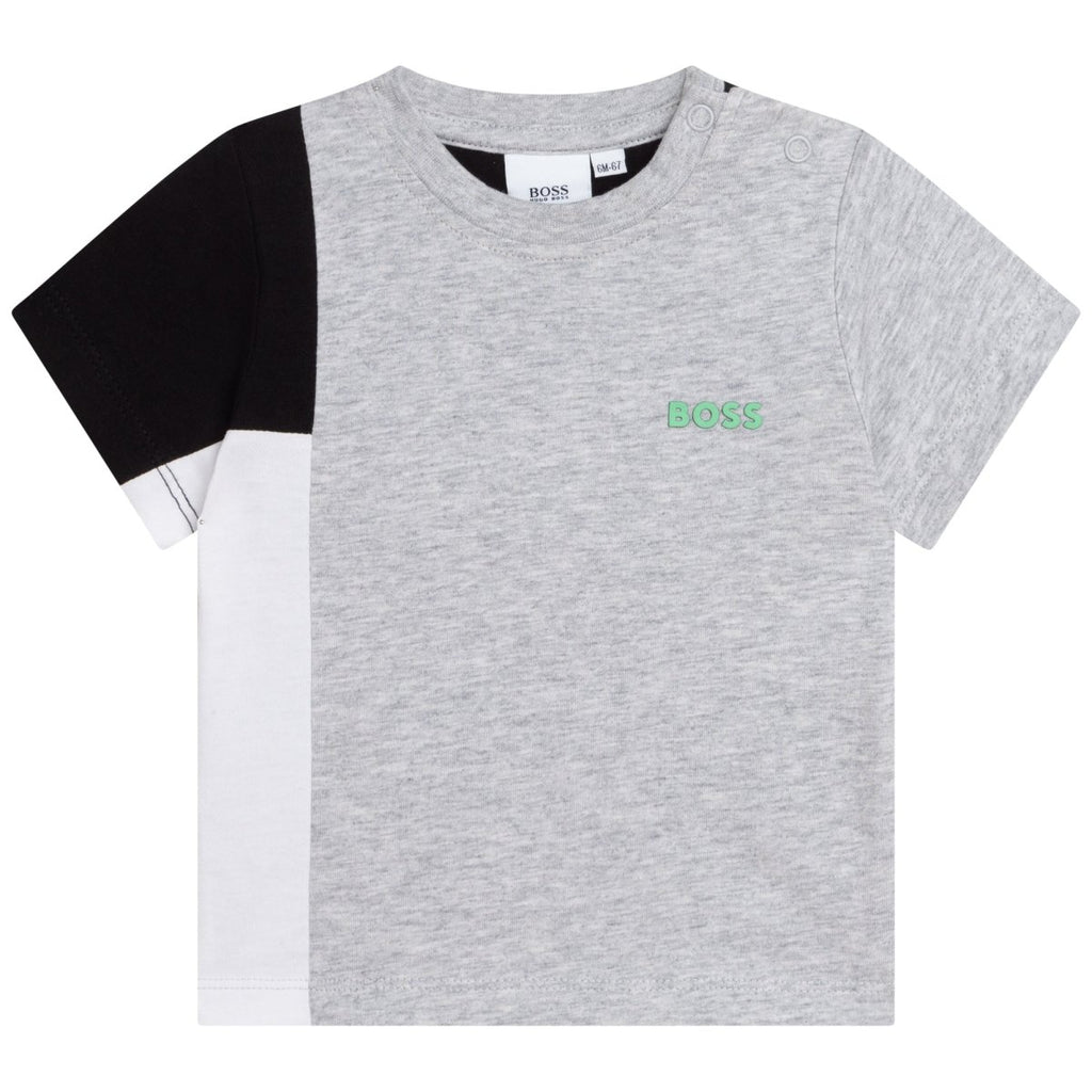 Hugo Boss Toddler T-Shirt w/ Colour Blocking_ Grey J05919 - A32 - NorthBoys