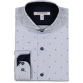 Isaac Mizrahi Boys Blue with Navy Polka Dot Dress Shirt SH9350 - NorthBoys