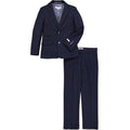 Isaac Mizrahi Boys Slim 2 Piece Micro Gingham Navy Suit 182 ST2069B-NorthBoys