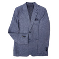 Isaac Mizrahi Boys Slim Fit Linen Basketweave Blazer_Blue BL8274 - NorthBoys