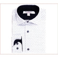 Isaac Mizrahi Boys White/Blue Grid Dress Shirt - NorthBoys