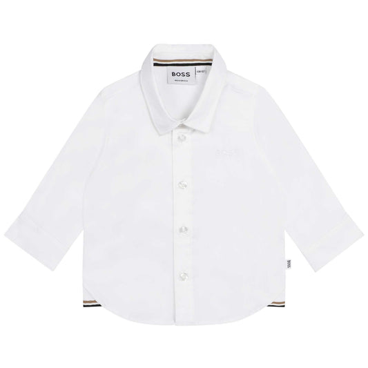 Hugo Boss Toddler Dress Long Sleeve Shirt_White J05983-10P