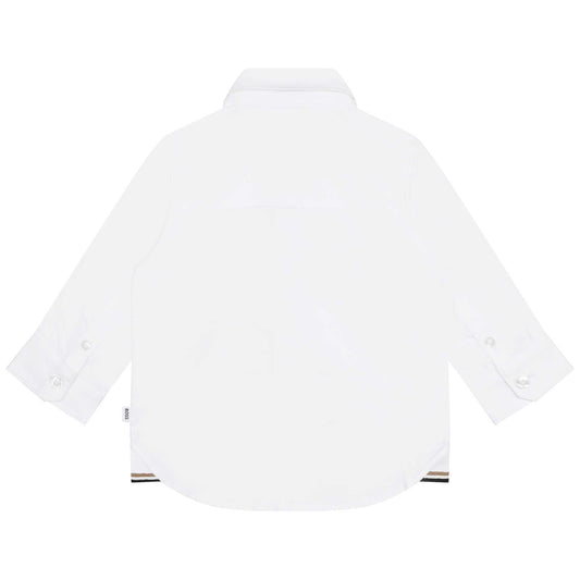 Hugo Boss Toddler Dress Long Sleeve Shirt_White J05983-10P