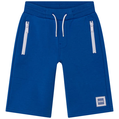 Hugo Boss Boys Bermuda Sweat Shorts_ Electric Blue J24748-871