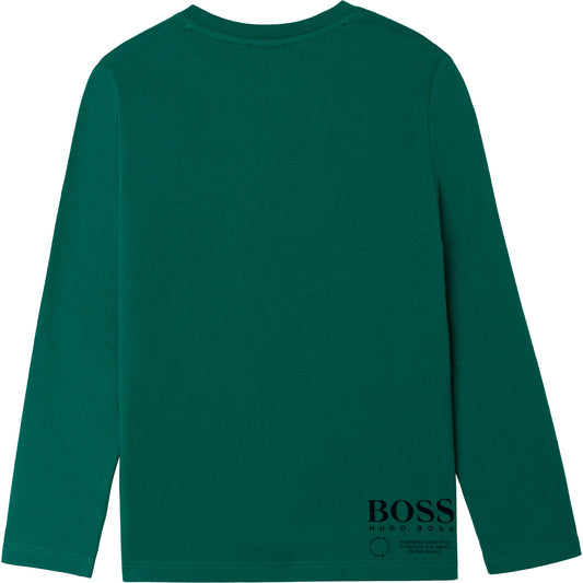 Hugo Boss Boys Ls T-Shirt with Illustration Sustainable J25L68