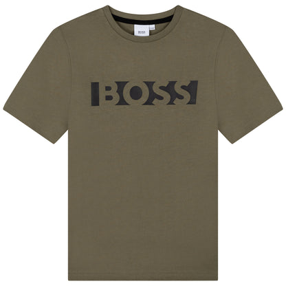 Hugo Boss Boys T-Shirt w/Logo_ Green J25N32-724