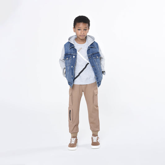 Hugo Boss Boys T-Shirt _ Grey J25O62-A32