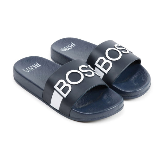 Hugo Boss Boys Slides with Logo