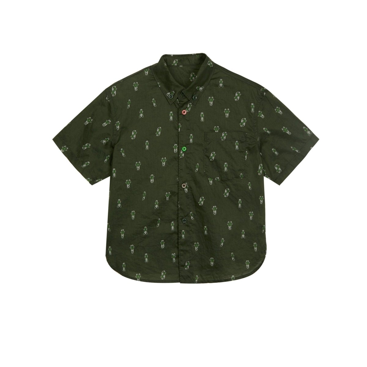 JNBY Boys S/S Button Up Shirt w/Collar _Green 1M5252110 - 387 - NorthBoys