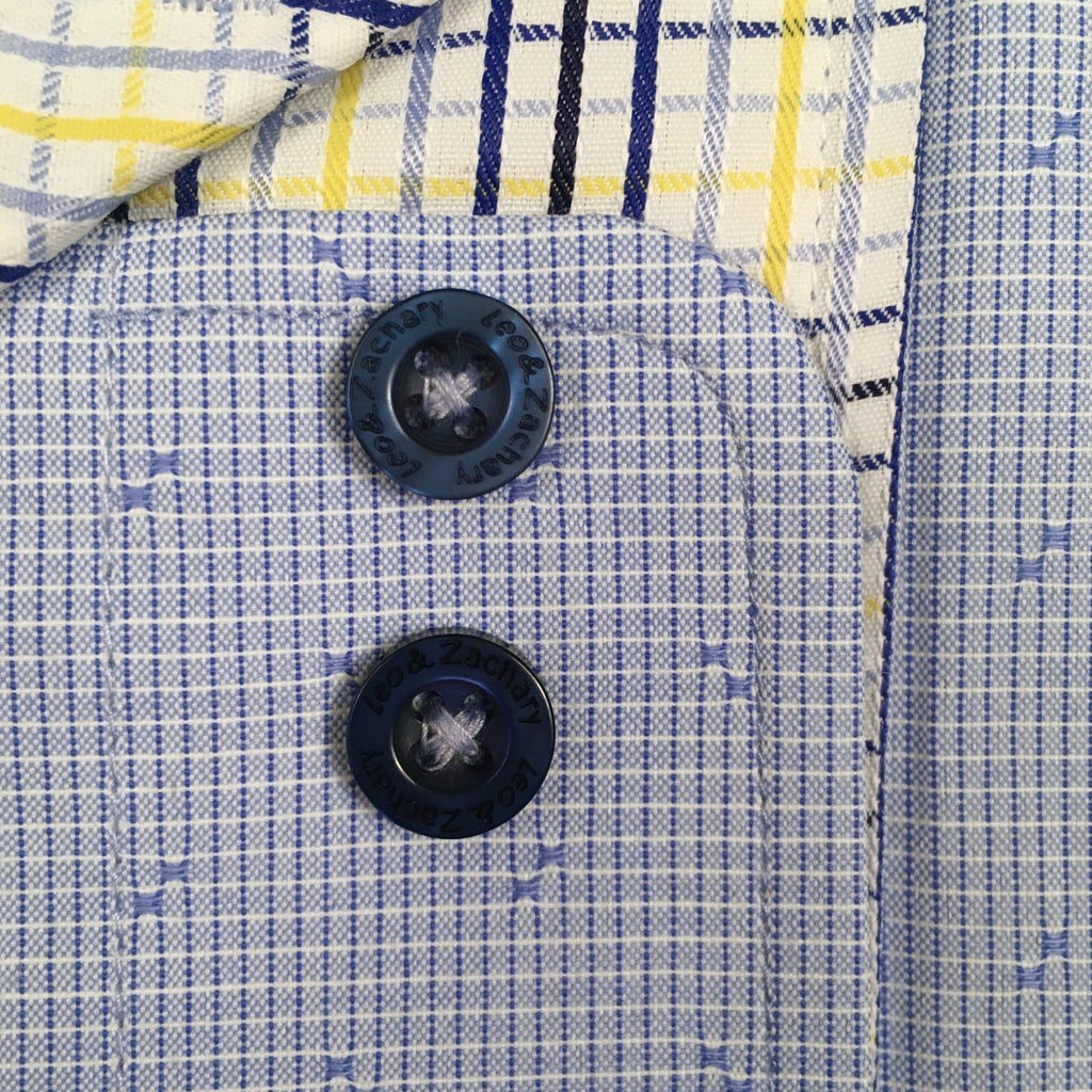 Leo & Zachary Boys Mini Zag Stitch Dress Shirt - NorthBoys