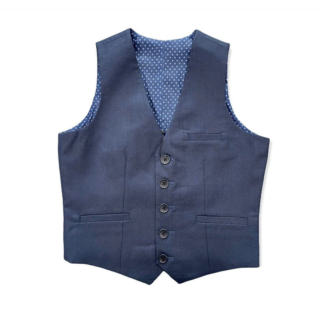 Leo & Zachary Boys Vest_Deep Blue 5408 - NorthBoys