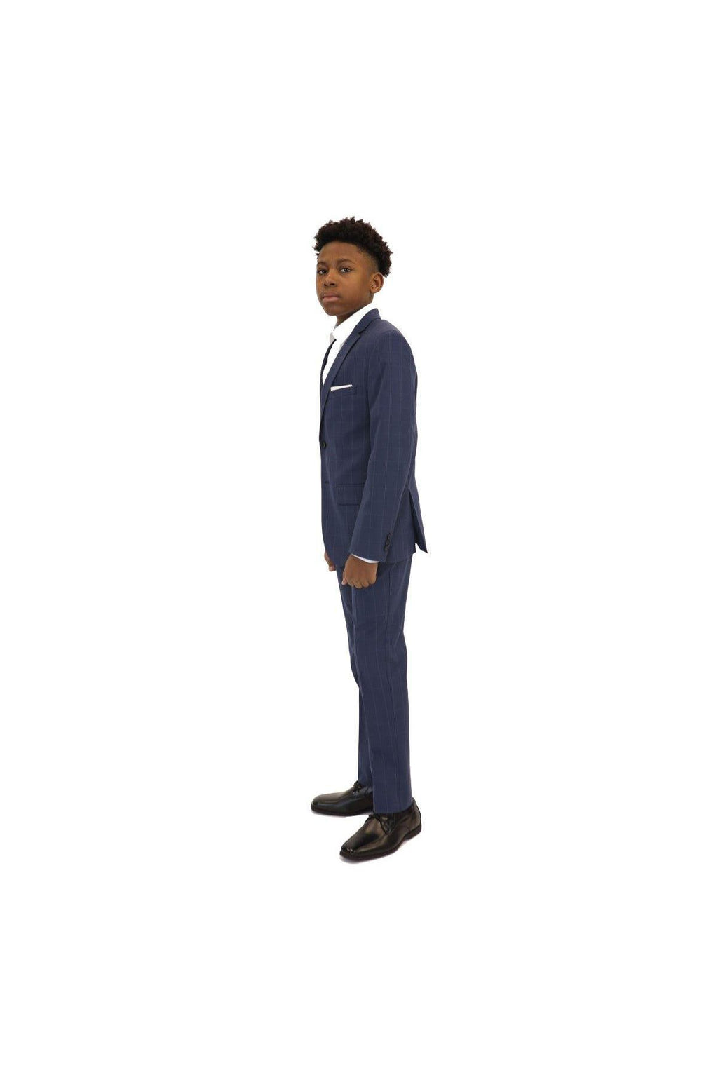 Marc New York Boys Skinny Bright Blue Window Check Suit_ W0712-NorthBoys