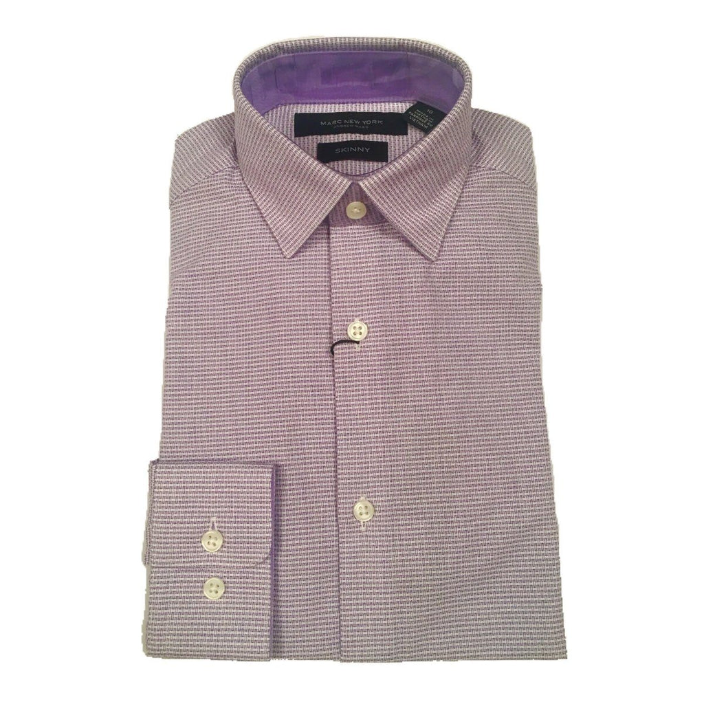 Marc New York Boys Skinny Burgundy/White Stripe Shirt - NorthBoys