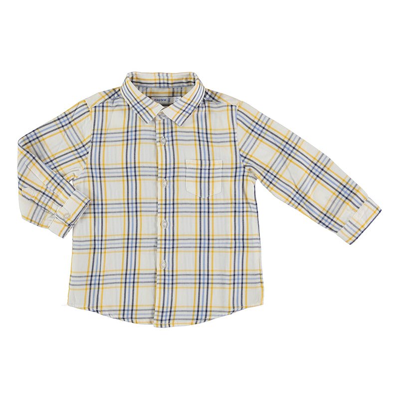 Mayoral Baby L/S Plaid Shirt _Yellow 2161 - 93 - NorthBoys